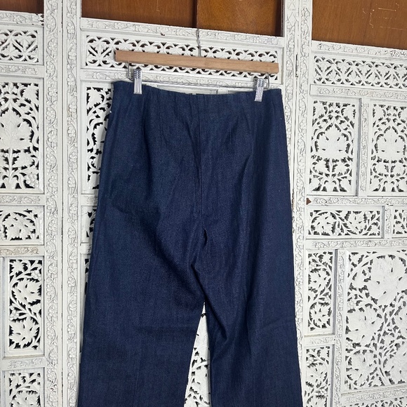 NWT Ann Taylor Dark Wash Floral Embroidered Straight Leg Jeans Sz 8 - Picture 5 of 8